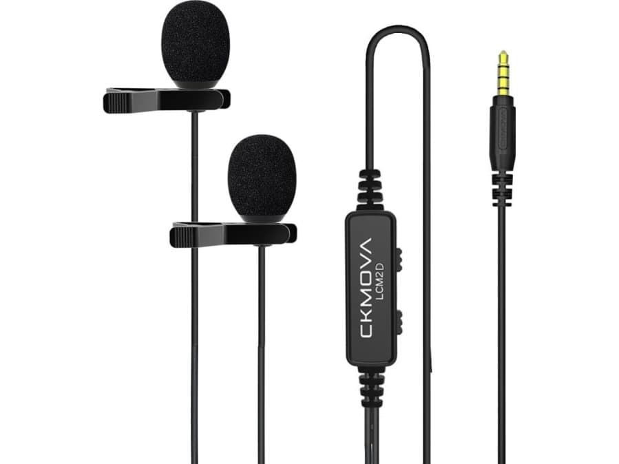 Microphone Ckmova Lcm2d Double Tie Clip For Cameras And Smartphones