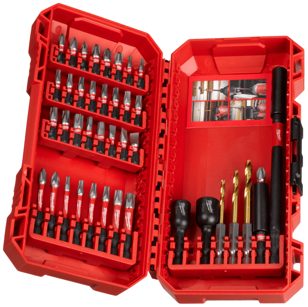 Sett Med Tips/Bits + Bor + Shockwave Holder 40 Stk 4932492004 Milwaukee