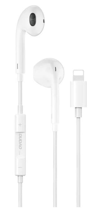 Dudao X14+ In-ear headphones with microphone Lightning Hvit