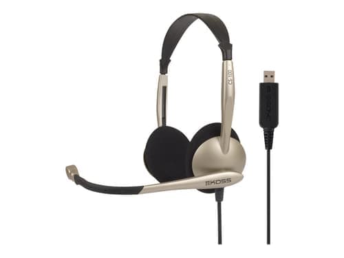 Koss Cs100 Usb Hodesett Usb Stereo Svart, Sølv