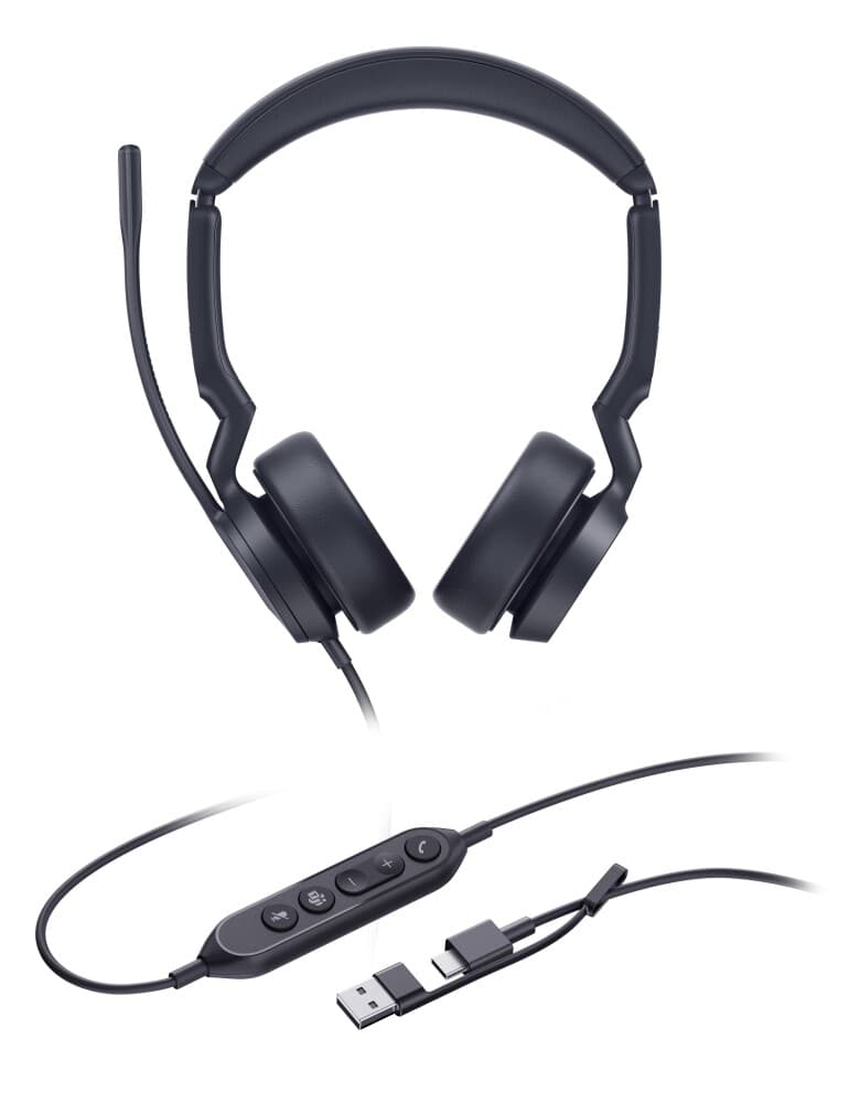 Yealink UH44 Dual Headset USB C/USB A Svart