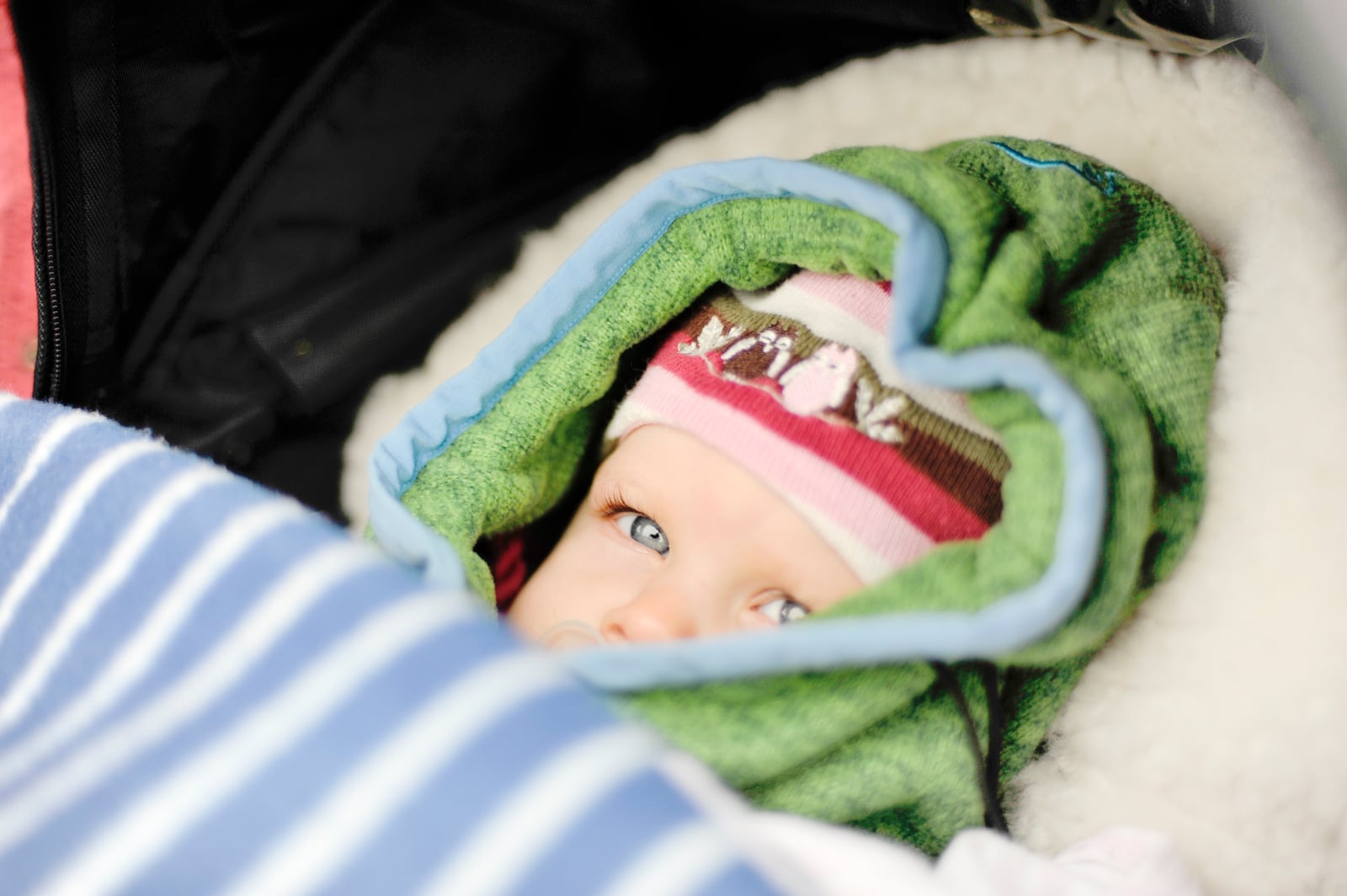 vognpose hvordan velge: baby i barnevogn