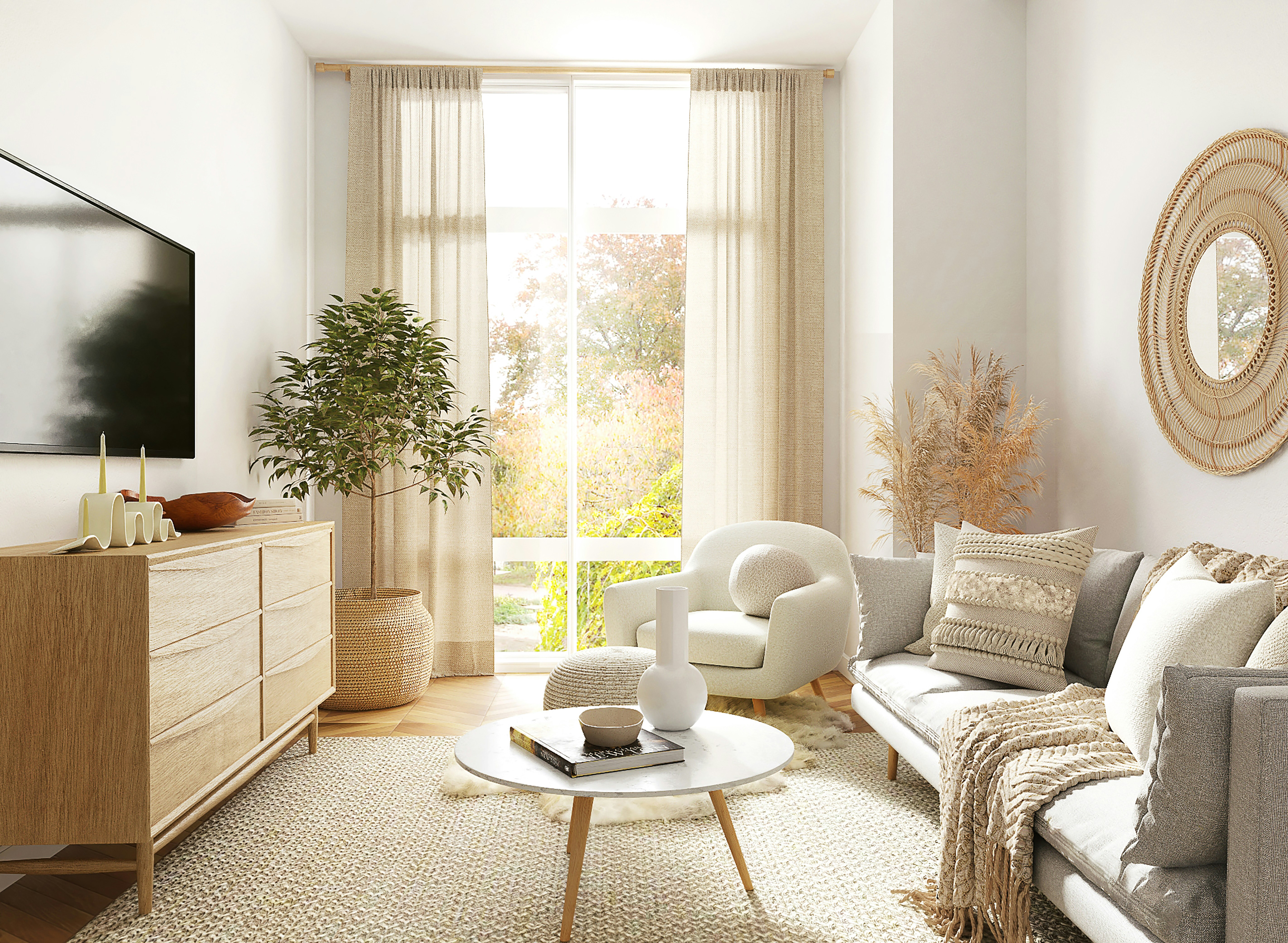 hvordan velge sofa: sofaen foran TV-en