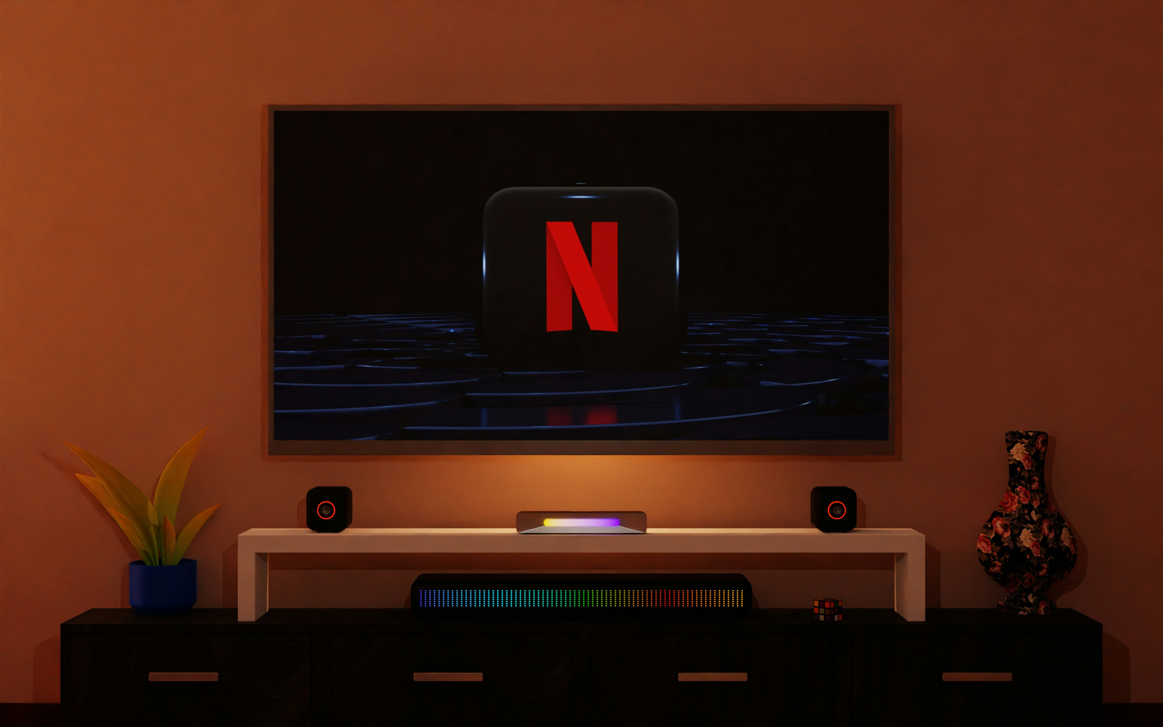 tv vegg: hengende TV