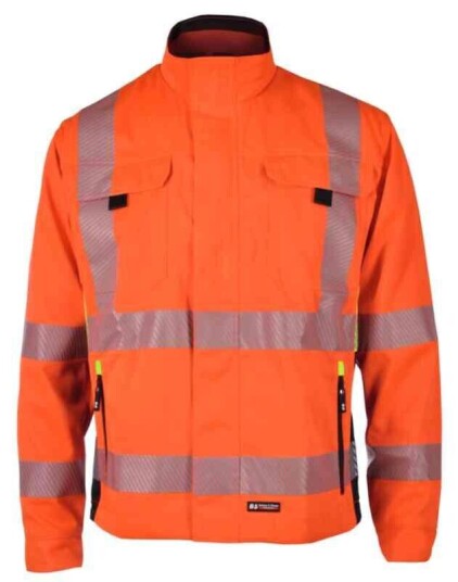 BS Gjøvik Arbeidsjakke, HiVis kl.3 Unisex, Str. 50, Oransje/Sort