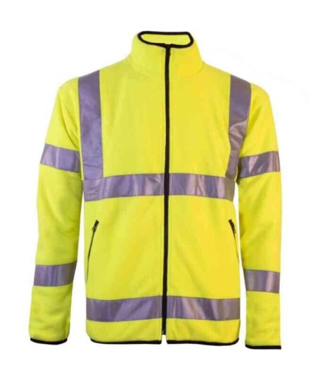 Tracker Microfleecejakke, HiVis kl.3 Mann, Str. 4XL, Gul