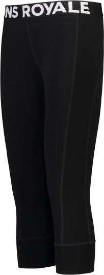 Mons Royale Women's Cascade Merino Flex 200 3/4 Legging XS, Black