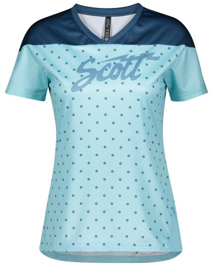 Scott Trail Flow S/SL Shirt W Stream Blue/Lunar Blue (Storlek XL)