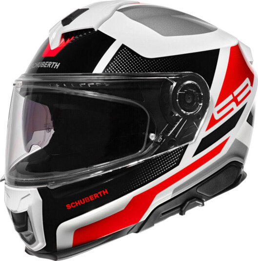 Schuberth S3 Daytona Hjelm S Svart Hvit Rød