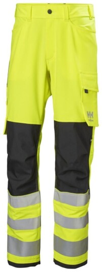 HH Alna Arbeidsbukse, HiVis kl.2 Mann, Str. C48, Gul/GråSort