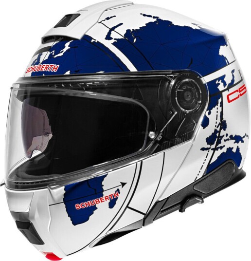 Schuberth C5 Globe Hjelm 3XL Hvit Turkis Blå