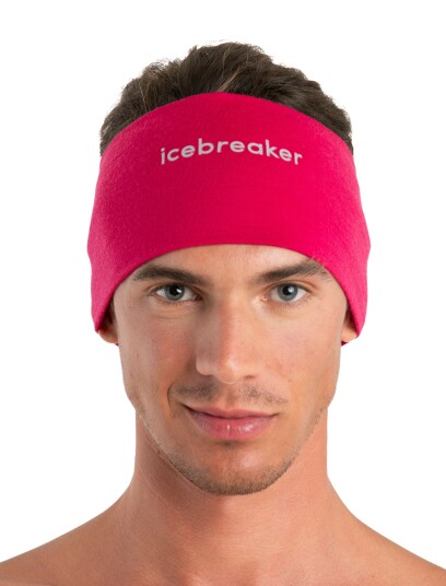 Icebreaker Merino 200 Oasis Headband Electronic Pink OS