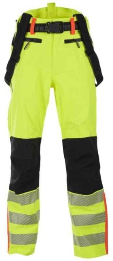 BS Gjøvik Skallbukse, HiVis kl.2 Unisex, Str. L, Gul/Sort