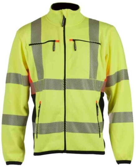 BS Gjøvik Fleecejakke, HiVis kl.3 Unisex, Str. 3XL, Gul/Sort