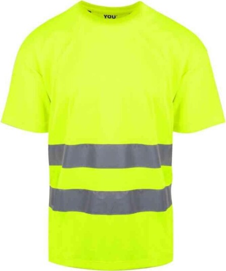 YOU Smøgen T-skjorte, HiVis kl.2 Mann, Str. L, Gul