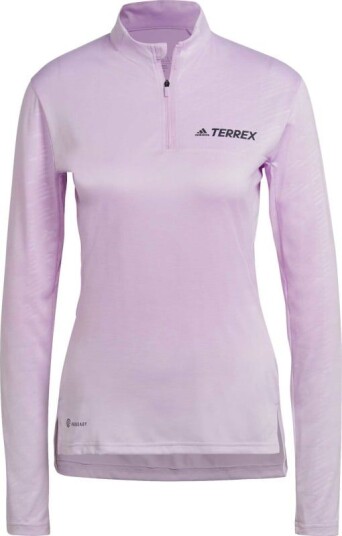 Adidas Women's Terrex Multi Half Zip Tee Rosa L Woman