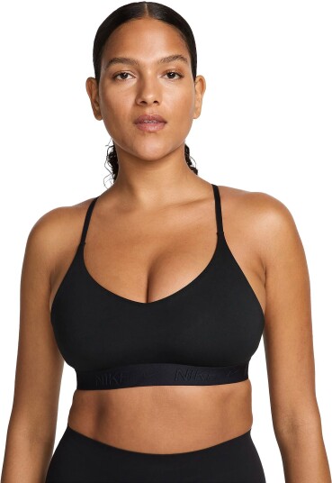 Nike Indy Light Support Adjustable Sports Bra Dame Black/Black L