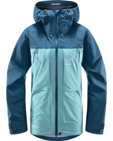 Haglöfs Vassi Touring Gtx Jacket W Frost Blue/Dark Ocean (Storlek L)