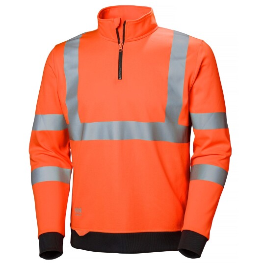 HH Workwear Workwear Helly Hansen Addvis Hi Vis Genser Med Halv Glidelås Oransje XL