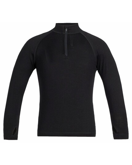 Icebreaker 260 Tech L/S Half Zip JR Black (Storlek 14)