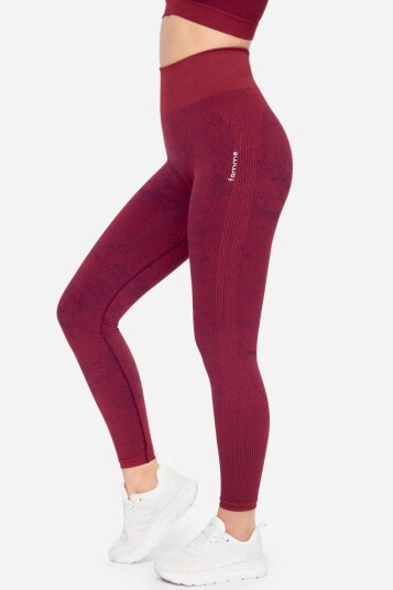 FAMME - Red Fleek Leggings - XS