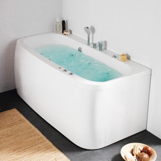 Hafa Aqua 160SQ Badekar/Massasjekar 1575x750 mm, System Premium