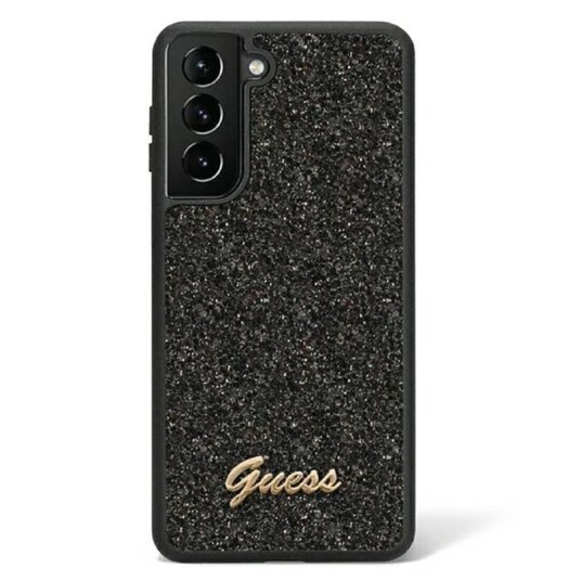 Guess Hardcase Glitter Script Samsung Galaxy S23 - Svart