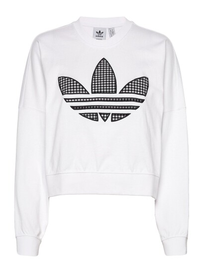 Over D Sweatshirt With Trefoil Application White Adidas Originals WHITE 32