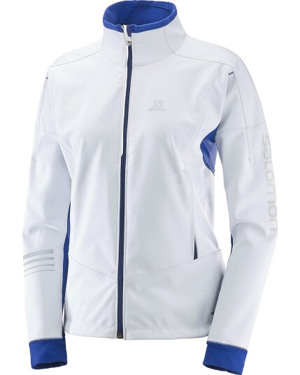 Salomon Lightning Warm Softshell Jacket W White/Sodalite (Storlek M)