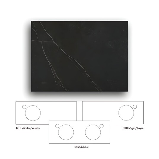 Macro Design Crown+ Dekton Benkeplate 121cm Keyla / Høyre