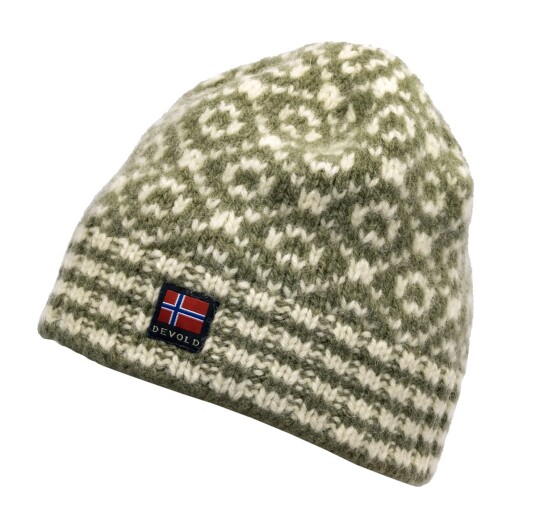 Devold Svalbard Wool Beanie Olive/offwhite OneSize