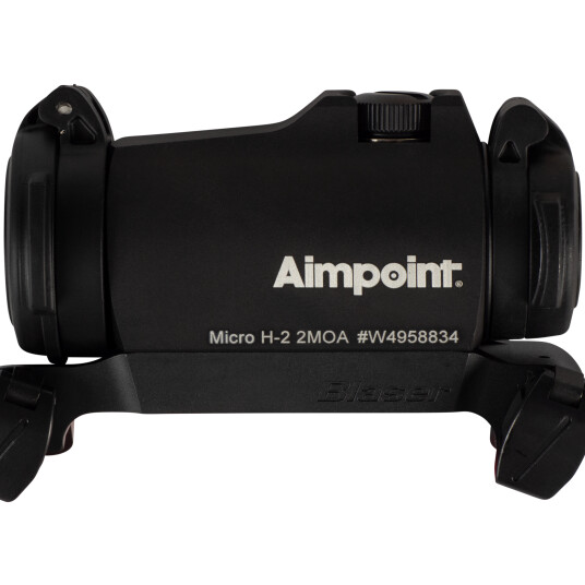 Aimpoint Micro H-2 2MOA w Blaser Saddle Mount, rødpunktsikte STD BLACK