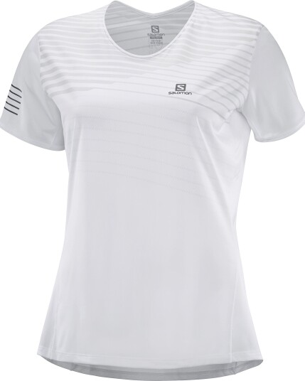 Salomon Sense Tee W White/Lunar Rock (Storlek M)