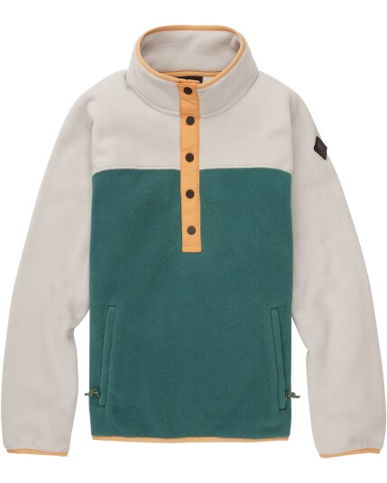 Burton Hearth Pullover W Lunar Gray/Antique Green (Storlek M)