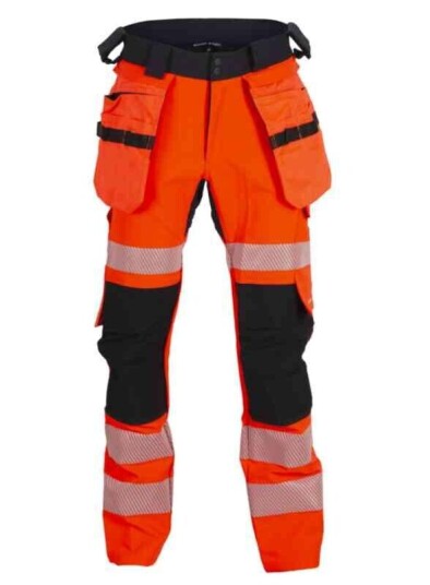 BS Lillehammer 2.0 Arb.bukse, HiVis kl.2 Unisex, Str. C152, Sort/Rød