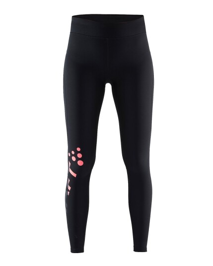 Craft Delta 2.0 Warm Long Tights W Black/Panic (Storlek S)