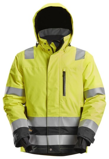 Snickers 1132 Vinterjakke, HiVis kl.3 Mann, Str. L, HiVis Gul/Sort