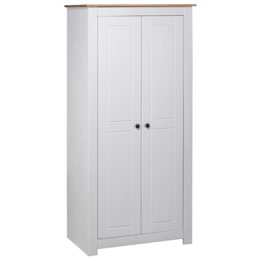 vidaXL Garderobeskap hvit 80x50x171,5 cm heltre furu Panama Range