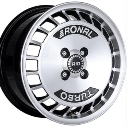 Ronal R10 Turbo Gloss Black Polished 7x15 4x100 ET28 B68