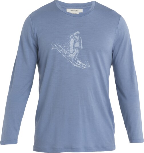 Icebreaker Tech Lite Ii Ls Tee Skiing Yeti Herre Kyanite L