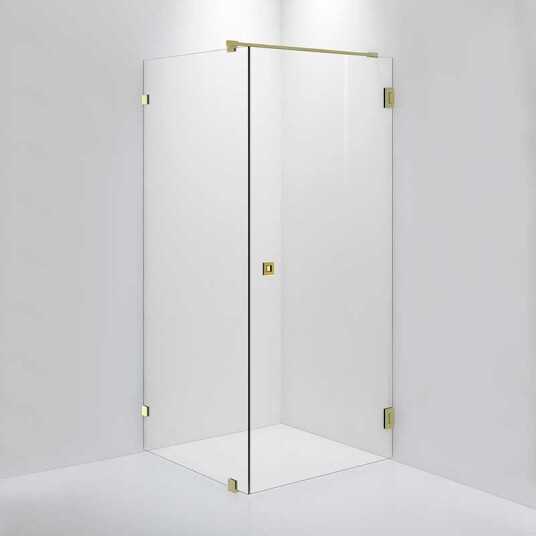 INR Iconic Nordic Rooms Dusjhjørne ARC 13 Måltilpasset Brushed Brass / Klart Glass