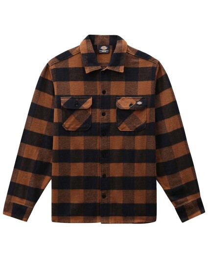 Dickies New Sacramento Shirt Brown Duck (Storlek M)