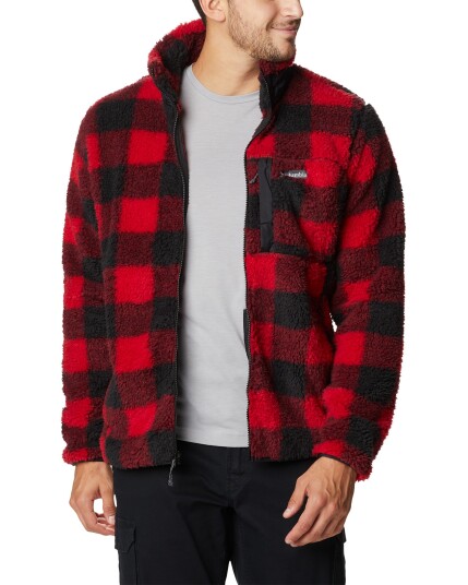 Columbia Winter Pass™ Print Fleece Full Zip M Mountain Red Check (Storlek L)