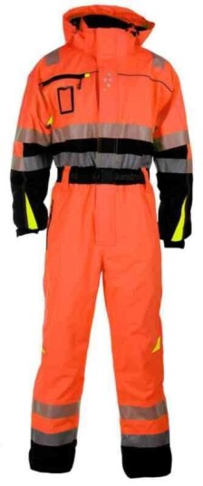 BS Gjøvik allværs Vinterkjeledress, kl.3 Unisex, Str. L, Oransje/Sort, HiVis