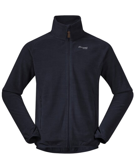 Bergans Hareid Fleece NoHood Jacket M Dark Navy Melange (Storlek L)