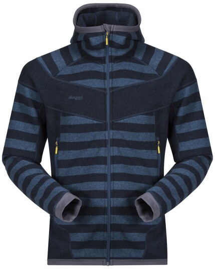 Bergans Hollvin Wool Jacket M Dark Steel Blue/Steel Blue Striped (Storlek XXL)