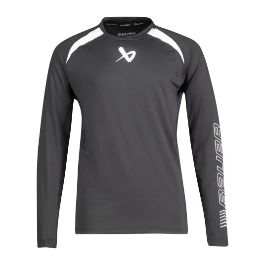 bauer S22 Bauer Perfromance Long Sleeve Top-Yth 23/24, treningstrøye barn S/127-140 BLACK