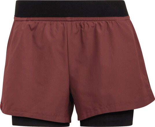 FiveTen Women's Two-in-One Climb Shorts 36, Quiet Crimson/Black