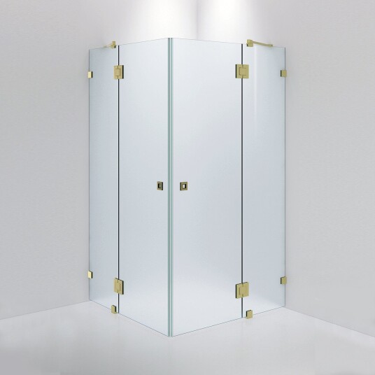 INR Iconic Nordic Rooms Dusjhjørne ARC 16 Måltilpasset Brushed Brass / Frostet Glass