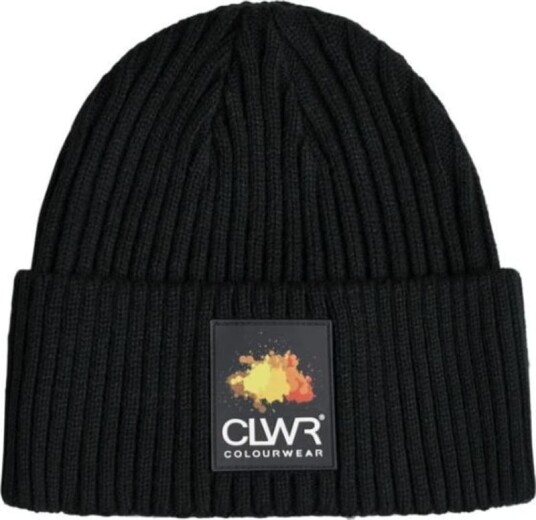 ColourWear Badge Beanie One Size, Black